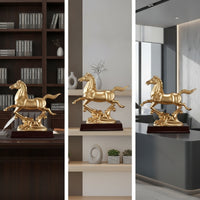 Horse Figurine with Pedestal Tabletop Horse Figurine Decorative for Living Room