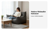 Comfortable Bean Bag Couch Modern Design Floor Sofa Plush-Feel Fabric Lounge Seating No Assembly Required for Apartment Dwellers, Young Adults, Living Room, Bedroom, studying, Gaming