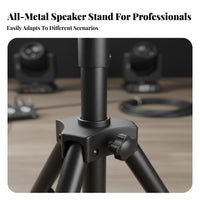 Heavy Duty Tripod Speaker Stand Professional Grade Floor Speaker Stand Sturdy and Stable Metal Audio Tripod Non-Slip Feet for Event Organizers, Home Theater Enthusiasts, Live Performance, Events, Studio, Conference Room