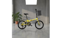 20-Inch Folding Bike Lightweight Mini Folding Cycle Variable Speed for Adults
