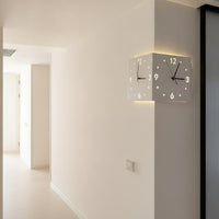 Double Sided Corner Wall Clock Luminous Corner Wall Clock with Light Modern for Hallway