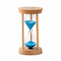 Wooden Hourglass Natural Wood Sandglass Tabletop for Desk, Tooth Brushing, Kids