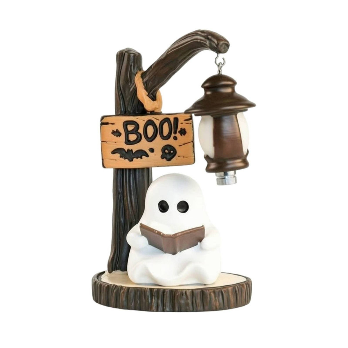 Tabletop Ghost Statue with Lantern Indoor Halloween Ghost Decor Rustic Halloween Decor Whimsical for Collectors
