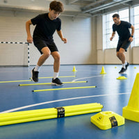 Football Training Marker Set Hollow Marker Poles with Cones Agility Training Set Flat Equipment Lightweight for Coaches