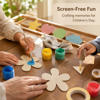 Laser Cut Geometric Wooden Shapes for Crafts and Decoration