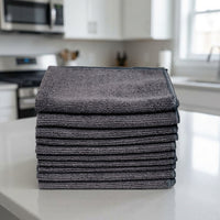 240 gsm Microfibre Cloth and Microfibre Towel, Absorbent Cleaning Cloths for Kitchen and Car, 30x30cm Wet and Dry Bulk Pack