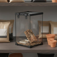 Warm-Climate Vivarium Ventilated Amphibious Amphibian Habitat Amphibious Pet Enclosure Feeding Hole Gecko Turtle Enclosure Easy