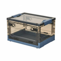 Large Capacity foldable Frame Container Foldable Design Storage container Stackable Organizing Box Reinforced Handles for Apartment Dwellers, Homeowners, Closet, Bedroom, Moving, Dorm Room