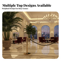 Weighted Base Rope Stanchion Rust-Resistant Stainless Steel Stanchion Elegant Design VIP Rope Barrier Post Easy to Assemble for Venue Managers, Party Hosts, Business Owners, Hotels, Red Carpet Events, Airports, Exhibitions