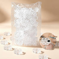 100 Pieces Lash Glue Tray with Flower Wells Compact Lash Tray Portable Holder for Beauticians