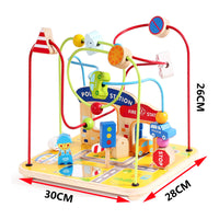 boby Large Wooden City Traffic Bead Maze for Toddlers 0-3 Years Educational Toy