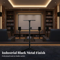 Adjustable Height Speaker Stand Heavy Duty Steel Construction Adjustable Studio Speaker Stand Stable Base Surround Sound Speaker Holder for DJs