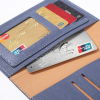 Multi-functional PU Leather Passport Holder Travel Wallet with Card Slots
