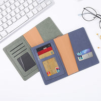Multi-functional PU Leather Passport Holder Travel Wallet with Card Slots