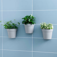 Plant Pots and Hanging Basket Set for Planters Outdoor, 96-Pack Half-Round Scalloped Wall Planter, Modern Minimalist Style, Wall-Mounted Decor