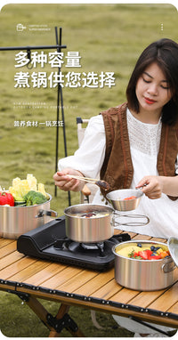 户外316不锈钢烧水壶专用露营烧水便携式煮茶壶旅行壶卡式炉茶壶