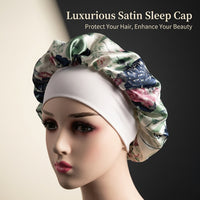 Satin Bonnet Hat for Sleeping, Lightweight Cap with EdgeLike Material Wrap for Women, Adjustable Home Cover