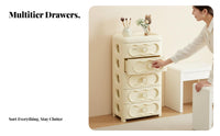 Japanese design Multi-Tier Side Table Space-Saving Multi-Tier Rolling Drawer Unit Mobile with casters Nightstand See-Through Drawers for Apartment Dwellers, Dorm Residents, Bedroom, Living Room, Small Spaces, Bathroom