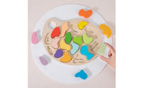 Matching Board with Color Labels Early Learning Shape Matching Puzzle Easy to Grasp Shape Sorter for Young Children, Kindergarteners, Playroom