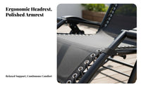 Foldable Design Folding Rocking Chair Adjustable Backrest Folding Rocking Lounger Ergonomic Support Recliner Breathable Seat for Seniors, Campers, Tailgaters, Balcony, Rest Time, Living Room, Garden