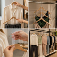 Clear Garment Hanger Connectors for Closet Organization, Stackable Hanger Hooks