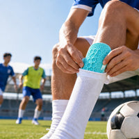 Silicone Shin Guards Flexible Gear Low-Profile for Footballers