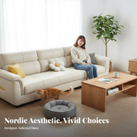 L-Shaped Chaise Couch paw-resistant Resistant L-Shaped Chaise Sofa Nordic design Living Room Furnishing for Pet Owners, Adults, Lounge Area, Home, Studio