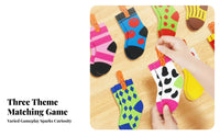 3 Sets Educational Inspired Sock Glove Shoe Pairing Toy Early Education Left Right Shoe Sorting Game Develops Observation Skills