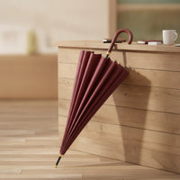 Foldable Umbrella with Hook Handle Windproof 24 Rib Umbrella Wind Resistant Reinforced for Business Professionals, Promotional Events