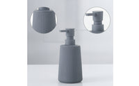 Ribbed Pump Bottle Dispenser Compact Plastic Pump Bottle Minimalist Soap Dispenser BPAsafe for Minimalists, Guest Room