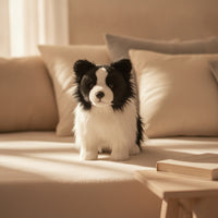 Stuffed Border Collie Realistic Stuffed Dog Stuffed Dog Standing Plushie Soft for Children, Playroom, Nursery