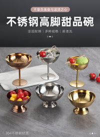Korean Style Stainless Steel Champagne Cup Dessert Bowl
