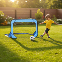 Quadruple-Use Soccer Goal Set Carry Bag Included Portable Football Training Net for Beginners, Backyard