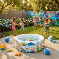 Inflatable Kiddie Pool Underwater Plants Threethree-Section Inflatable Pool portable Children's Water Toy for Outdoors, Indoors