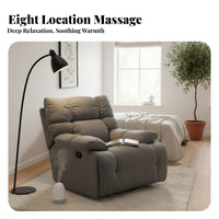 Multi-Functional Electric Rocking Recliner Lie-Flat Design Massaging rotating swaying chair space-saving Footprint Single Sofa Overstuffed Cushions for Apartment Dwellers, Seniors, Parents, Bedroom, perusing corner, Home Office