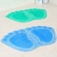 Footprint Suction Cup Non-Slip Bath Mat for Home and Hotel Use