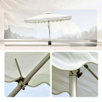 Cantilever Offset Patio Umbrella Square Cantilever Patio Umbrella Layered Vented Top for Poolside, Garden