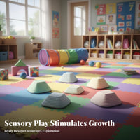 Long-Lasting Kids Balance Stepping Stones Indoor & Outdoor Use Balance Stepping Stones Colorful Children's Obstacle Course Blocks Lightweight for Preschoolers, Toddlers