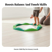 8 Pieces Sensory Development Wavy Balance Beam Stable Kids Tactile Path Long-Lasting Kids Balance Trail Even Edges for Preschoolers, Toddlers, Kindergarten, Indoor, Playroom