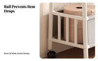 Multifunctional Rolling Clothes with Shelf Heavy-Duty Rolling Clothing Organizer with Basket Lockable Casters Garment Rack Large Capacity for Homeowners, Renters, Students, Bedroom, Entryway, Laundry Room, Closet