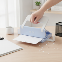 Dual-Hole Paper Punch for A4 Loose-Leaf Binders, Manual Two-Hole Puncher