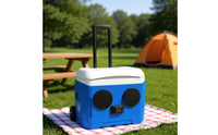 Ice Chest with Speaker Portable Wheeled Hard Ice Chest Insulated Rolling for Beach
