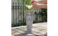 Memorial Gift Praying Angel Planter Hand Painted Angel Statue Planter Drainage Hole for Courtyard