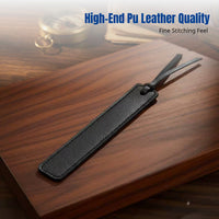 Leather Bookmark, PU Leather, Portable Page Divider, Customizable, Multi-Color, Student Study Accessory