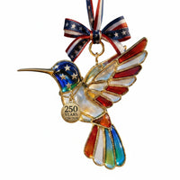 Lightweight Hummingbird Ornament Easy to Hang Patriotic Bird Ornament Sturdy Hanging Hummingbird Decoration Shiny