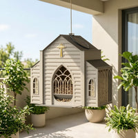 Chapel Bird Feeder Sturdy Hanging Bird Feeder Rust-Resistant for Garden