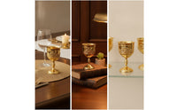 Goblet with Castle Relief Antique-Style Metal Goblet Embossed Goblet for Collectors, Hosts, Themed Parties, Home Bar, Tabletop Decor
