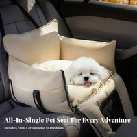Water Dog Car Seat All-Season Use Dog Car Carrier Stain Resistant for Cat Owners, Medium Dogs, Road Trips, Outdoor, Home