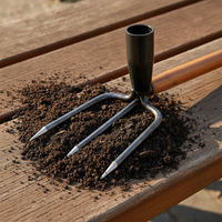 Heavy-Duty Steel Garden Rake for Tilling and Loosening Soil