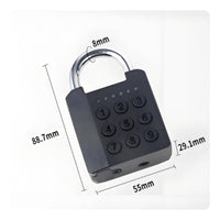 Waterproof Smart Padlock Anti-Theft Combination Padlock with Keys Key Spare Button Code Lock Heavy-Duty for Outdoor, Warehouse, Gate